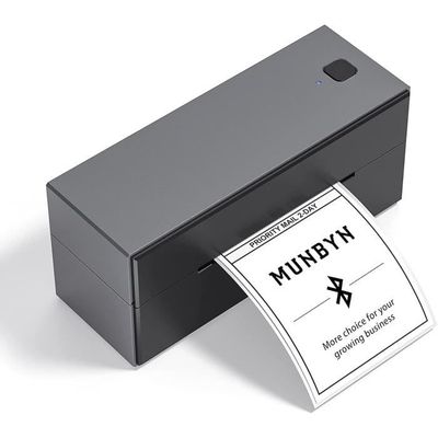 Imprimante D'Étiquettes Portable MUNBYN - Bluetooth, 203 DPI Impression Thermique Pour Petits Commerces Ou Bricolage