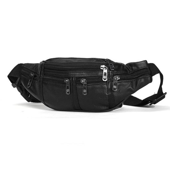 Gusti Freya - Sac Banane XXL En Cuir Véritable Vert | Grand Format Vintage Pour Festivals Et Quotidien