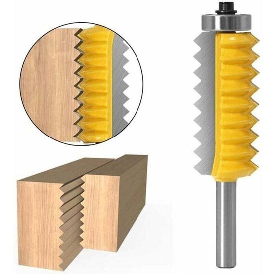 Fraise à Entures Colle 8mm Shank - Outil Routeur Bois Tenon Cône