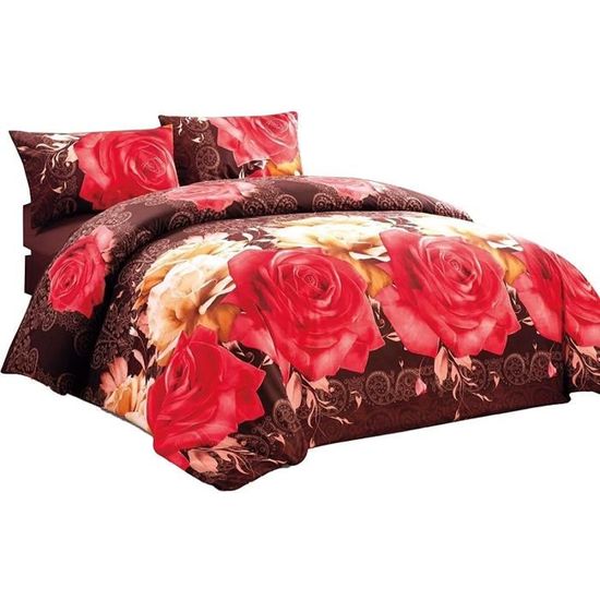 Housse de couette COTON UNI LAURÉAT 240x220 rose thé en coton | Leroy