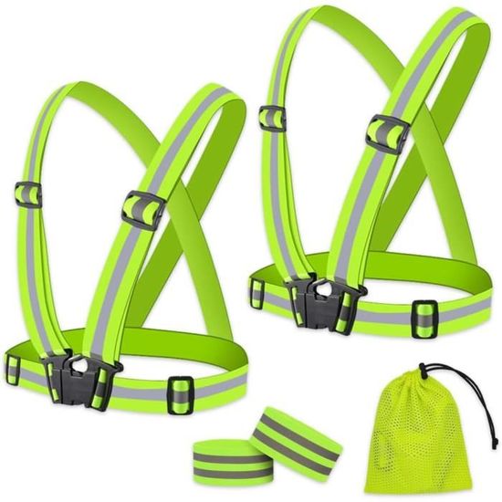 Gilet Sécurité Réfléchissant AYKRM - Haute Visibilité 360° - Réglable - Pour Course Et Vélo