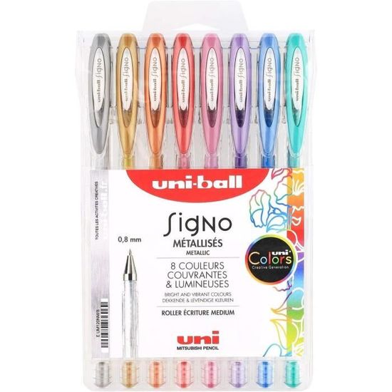 Stylos Métalliques Par Docrafts Papermaina, Pack De 8 Stylos à Pointe