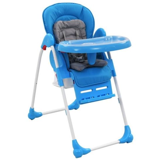Chaise haute pour bébé Bleu et gris   -SUR