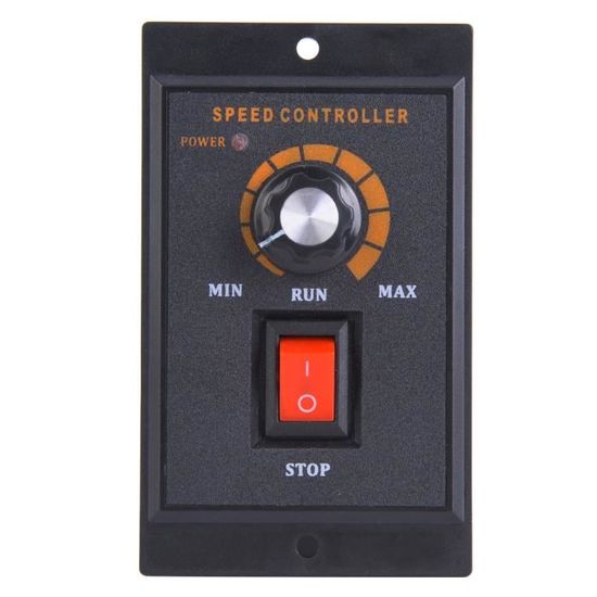 ZOWZEA Contrôleur de vitesse variable pour moteur AC 120 V 15 A 4000 W avec interrupteur de protection contre les surcharges