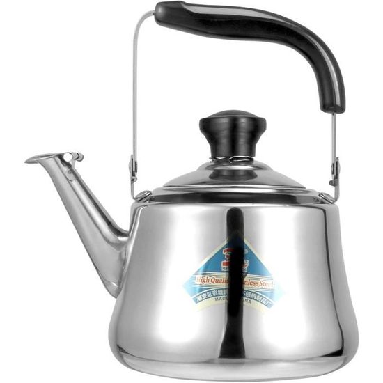 Théière Avec Infuseur Et Sifflet En Acier Inoxydable 2 L – Pour Thé, Camping Et Utilisation Sur Toutes Plaques