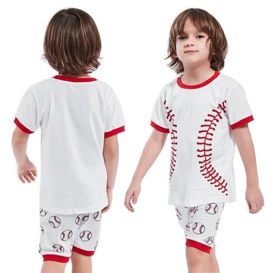 2 Piece Boys Baseball Pajamas main image 1