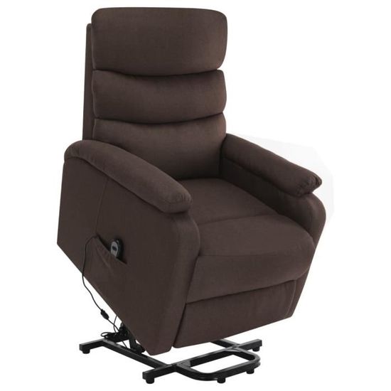 8385Jill- Fauteuil électrique de massage,Fauteuil inclinable TV sofa Fauteuil relax  Marron TissuTALLE:73 x 90,5 x 102,5 cm