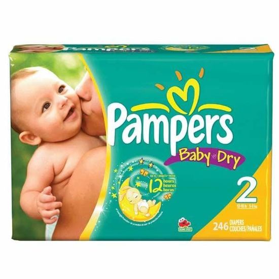 230 Couches Pampers Baby Dry taille 2