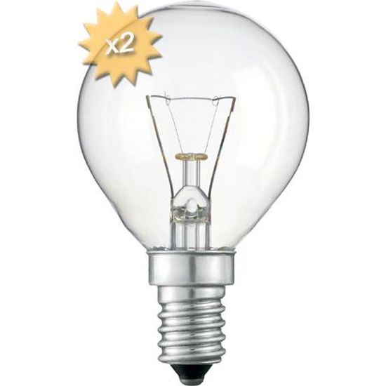 Ampoule E14 P45 25w 230 volts x2 Cdiscount Maison