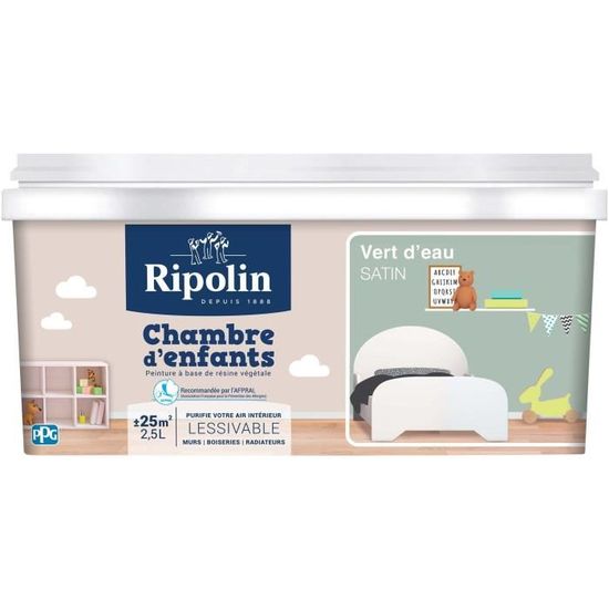 Ripolin Peinture Murale Speciale Chambre D Enfants 2 5 L Vert D Eau Achat Vente Peinture Vernis Peinture Mur 2 5 L Vert D Eau Cdiscount
