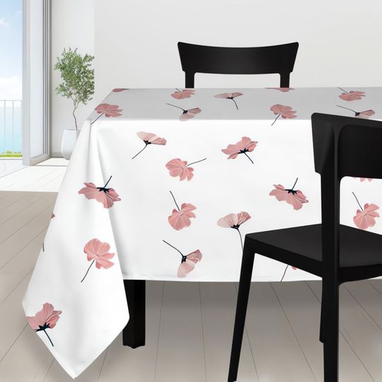 Polyester Soleil docre Nappe Anti-t/âches 180x180 cm PETALE Gris