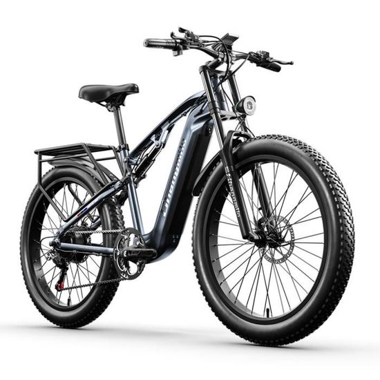 Shengmilo-MX05 Electric Bike for Adults, SAMSUNG 17.5Ah 840Wh Battery, 26" Fat Tire Electric Mountain Bicycle with 3 Riding Modes, B