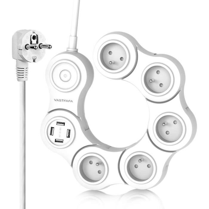 Tour Multiprise Verticale,Parasurtenseur Parafoudre avec 8 Prises et 8