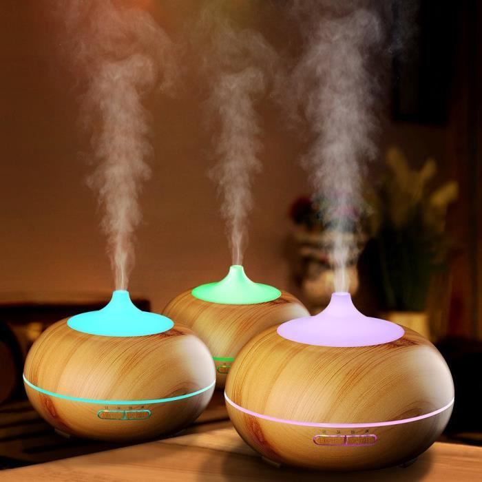 XYQ70324122@300 ml cool Mist Humidificateur ultrasonique aromathérapie huile essentielle diffuseur de bois grain
