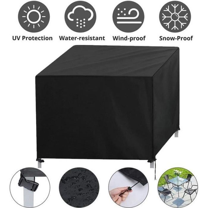Housse pour Table de Jardin Couverture de Meubles de Protection Bâche Imperméable pour Meubles tels Que Tables et Chaises150*150*75