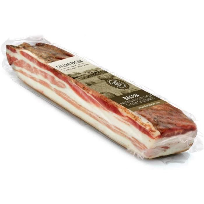 Pancetta Affumicata, Bacon Fumé, tranche, Salumi Pasini, 250 gr