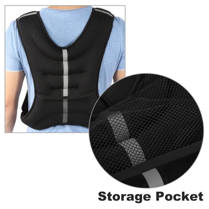 Gilet Lesté 10 Kg de Musculation Ajustable Exercices d'entraînement -YES