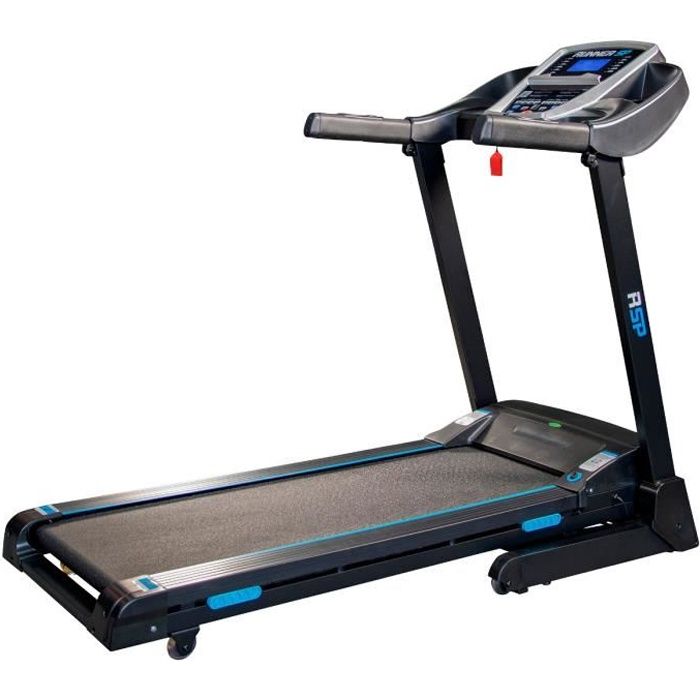 Tapis de course Pliable RSP - 16km/h - 2,0 Cv - 13 Programmes - Inclinaison Motorisée à 15%, Capteurs Cardiaque, Ecran LCD, Bluetoot
