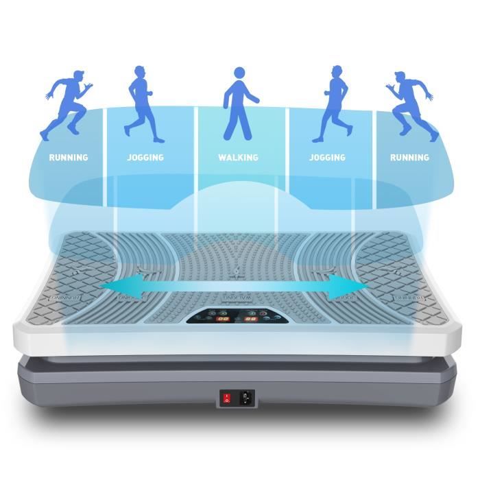 ISE Plateforme vibrante oscillante,Shaper plate plateforme plaque avec 2 Cordes de Traction ,Pour maigrir cardio Fitness SY-8008-WH