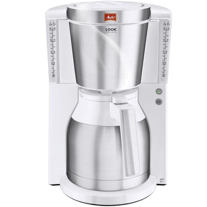 MELITTA 1011-13 Cafetière Look IV Therm DeLuxe 1011-13 Blanc/Acier Brossé