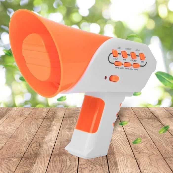 Jouet En plastique Simulation Voice Changer Mini Haut-Parleur Changement de Voix Corne Enfants Éducation Sonner Jouet(Orange )-CHE