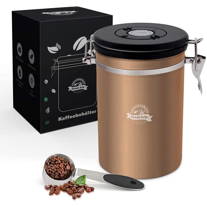 Boite a cafe, Boite a cafe moulu, Boite a cafe hermetique moulu inox 500g boite a rangement cafe decorative avec Cadran Fraicheu,326