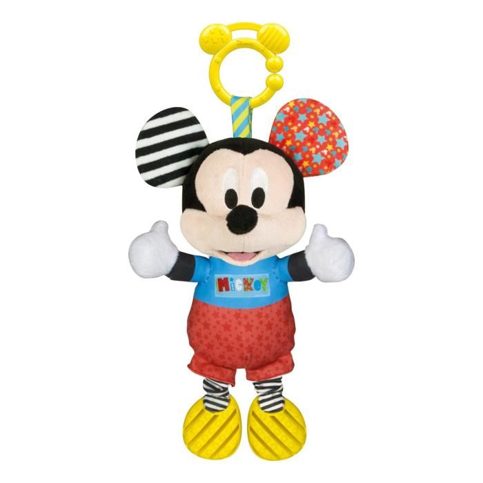 CLEMENTONI Disney Baby - Peluche Premières activités Mickey - Jeu d'éveil