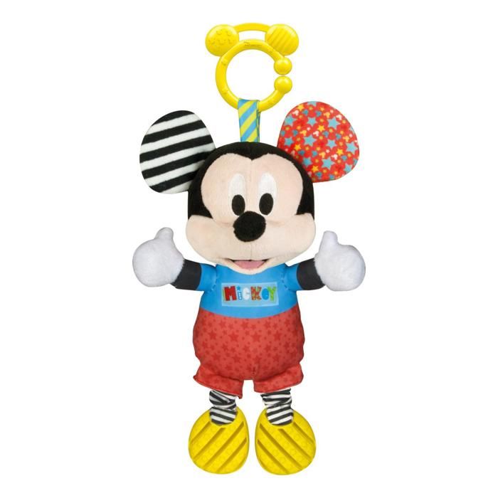 CLEMENTONI Disney Baby - Peluche Premières activités Mickey - Jeu d'éveil