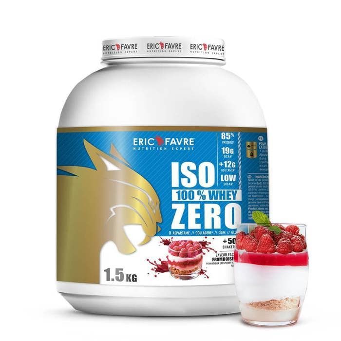 Eric Favre - Iso Zero 100% Whey Protéine - Proteines - Framboisier - 1,5kg