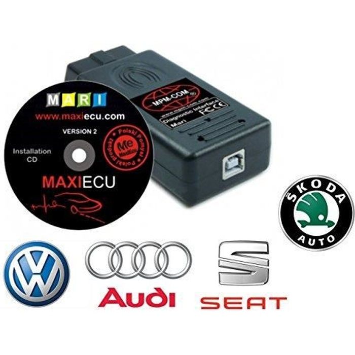 Valise de Diagnostic PRO pour AUDI VOLKSWAGEN SEAT SKODA - MPM-COM avec MAXIECU 2 - VAG-COM VAGCOM VAS VCDS AUTOCOM DELPHI KTS