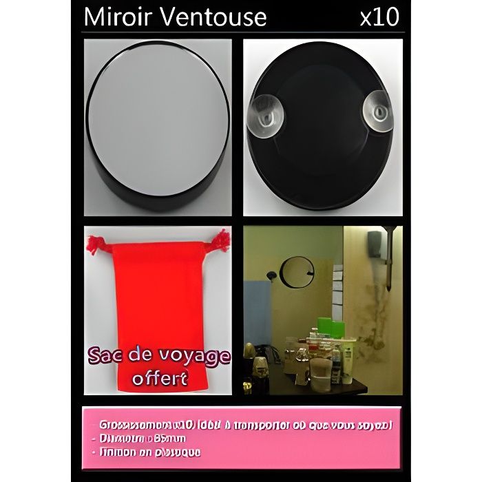 PETIT MIROIR GROSSISSANT VENTOUSE