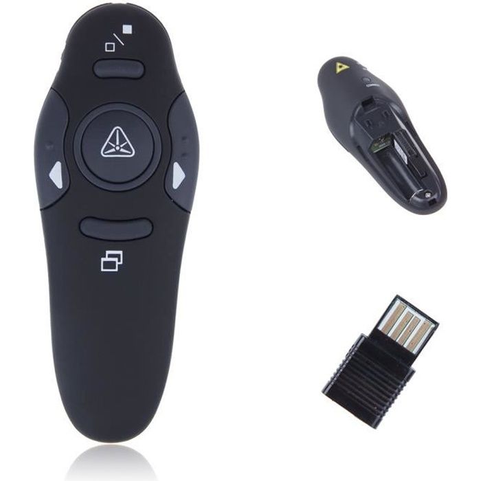 MP power ® Pointeur Laser Rouge Dispositif Sans Fil Télécommande de Présentation PowerPoint avec navigateur de pages