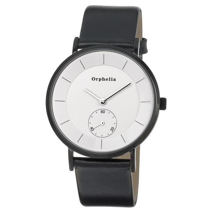 ORPHELIA - Montre Homme - Quartz Analogique - Bracelet Cuir Noir - 122-1710-14