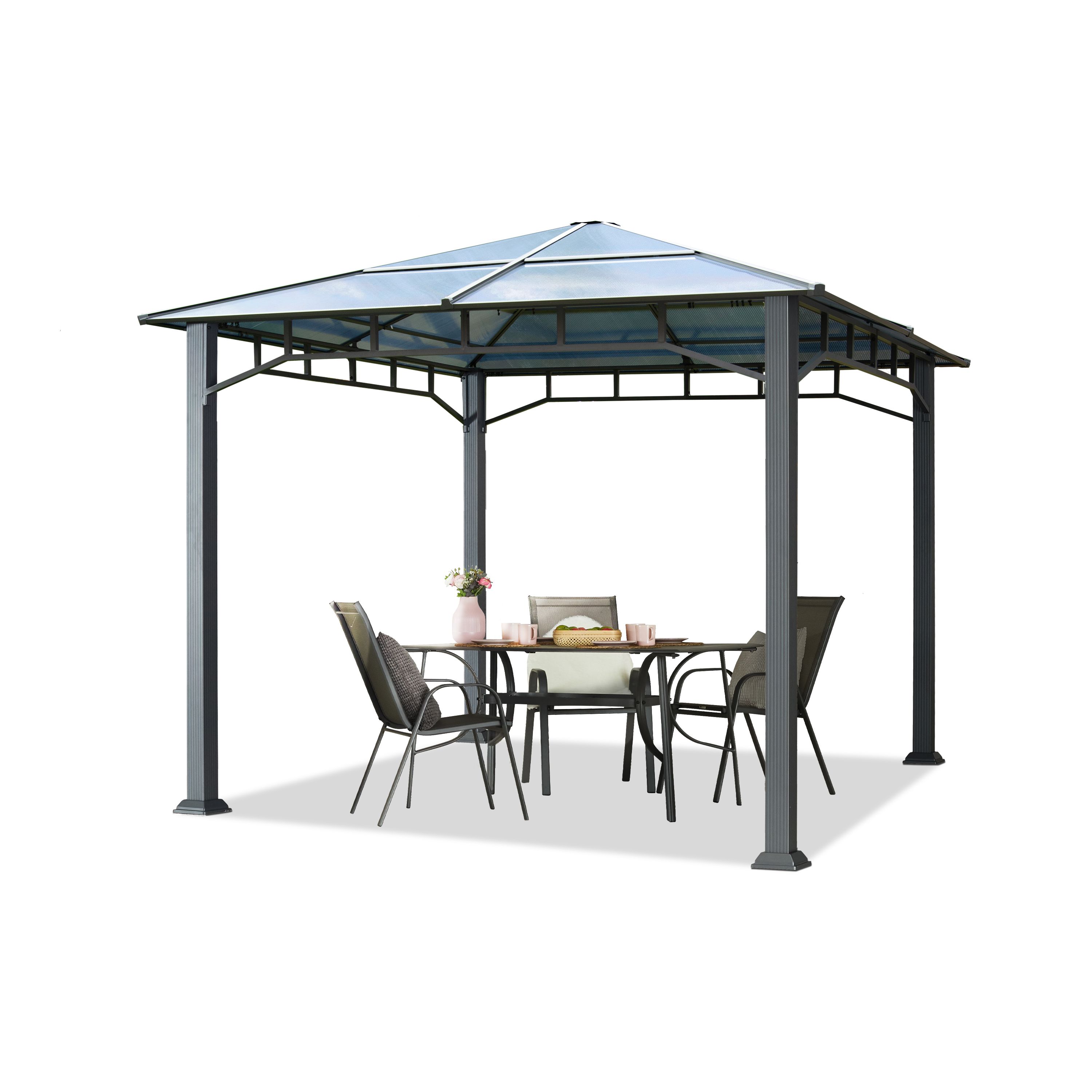 TOOLPORT tonnelle de jardin 3x3 m Hardtop Sunset Deluxe