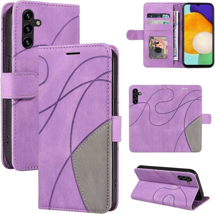 Étui Folio à Rabat Pour HTC One A9 - Violet, Dot View, éco-cuir (PU), Marque Muzzano, Neuf