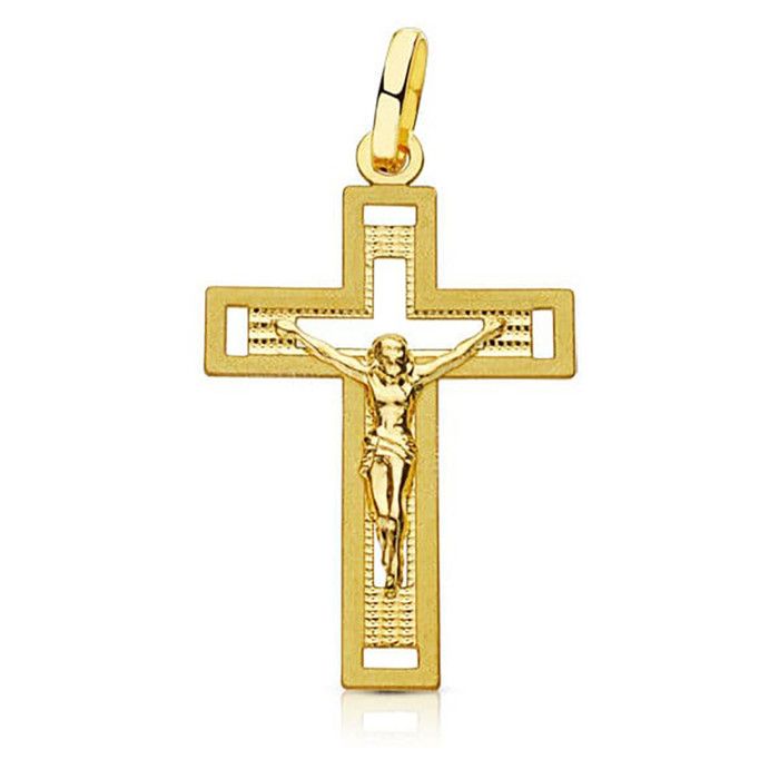 Pendentif - Médaille Christ sur la Croix Or 18 Carats 750 Jaune - Chaines Offertes - 18PCH16597 Pendentif - Médaille Christ sur la Croix Or 18 Carats 750 Jaune - Chaines Offertes - 18PCH16597