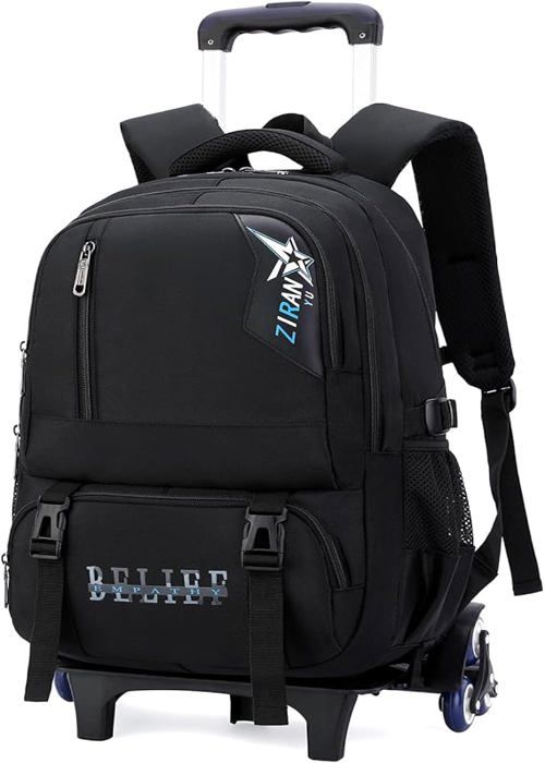 PROTAURI Sac à Dos à Roulettes Pour Enfants - Cartable à Roulettes 6 Roues Pour Filles Et Garçons