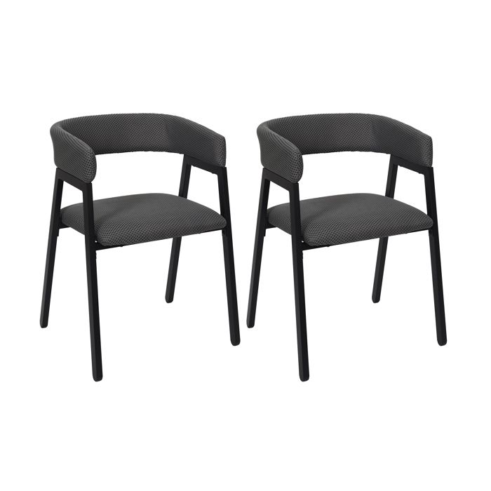 Lot De 2 Fauteuils - Home Deco Factory - Atome - Design - Confort - Gris