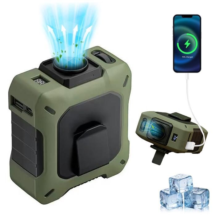 Ventilateur de taille portable et batterie externe avec support de bureau ventilateur de taille portable avec support de bureau - Unbranded