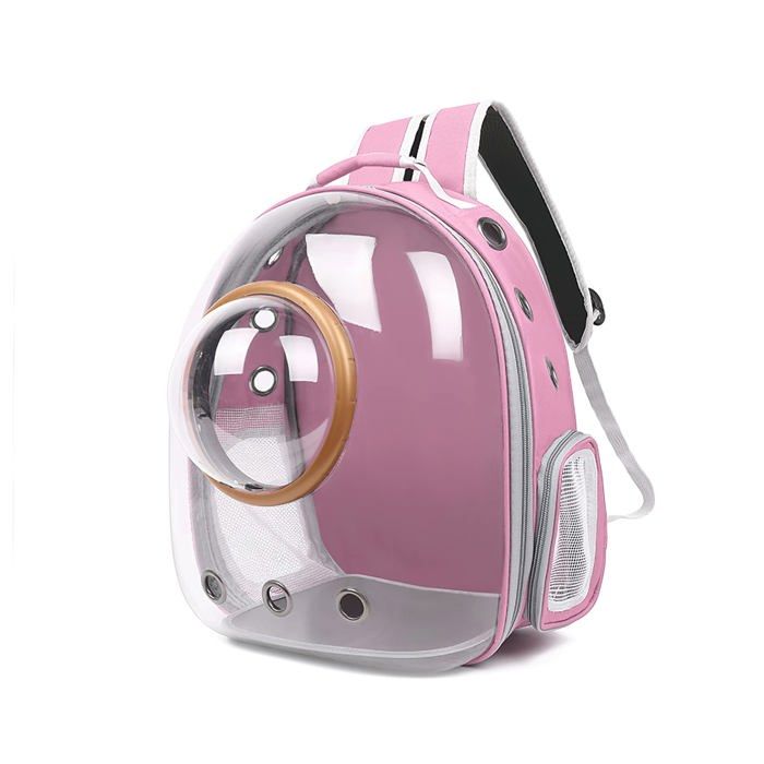 Comparer les prix de Sac à Dos pour Chat et Chien en Plein Air Transparent Capsule Spatiale Ventilée (Rose Couverture Transparente)