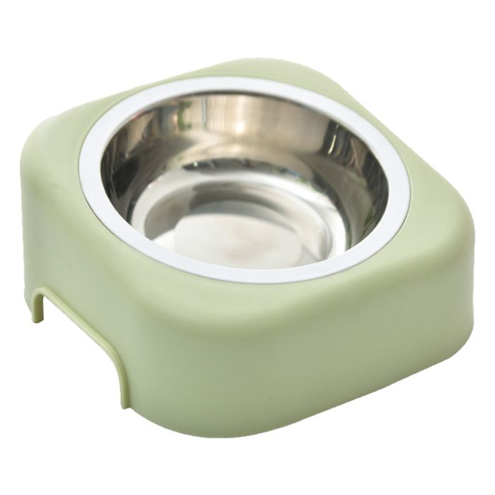 Gamelle surélevée pour animaux de compagnie antidérapante inclinée à 8 degrés amovible pour chat et chien verte