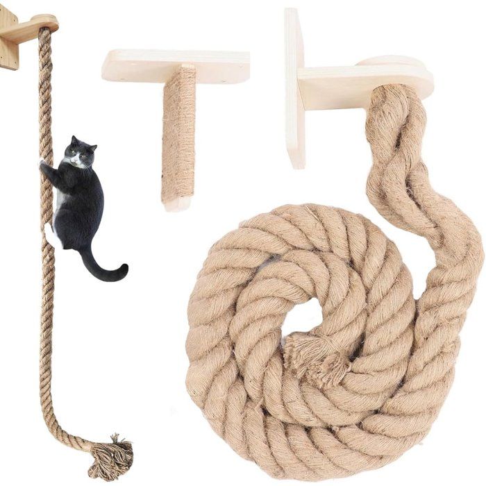 Comparer les prix de Corde descalade pour chats - Tour descalade pour chatons - Échelles de grange à pattes meubles de repos muraux dintérieur pour