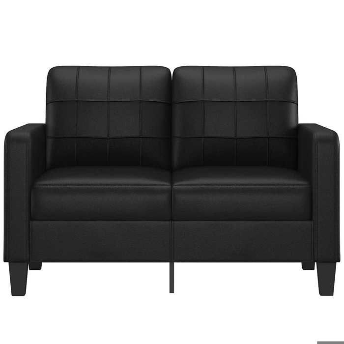 Noir SOFA - PHSH - Canapé avec 2 places - contemporain - Noir 120 cm Similicuir C1515