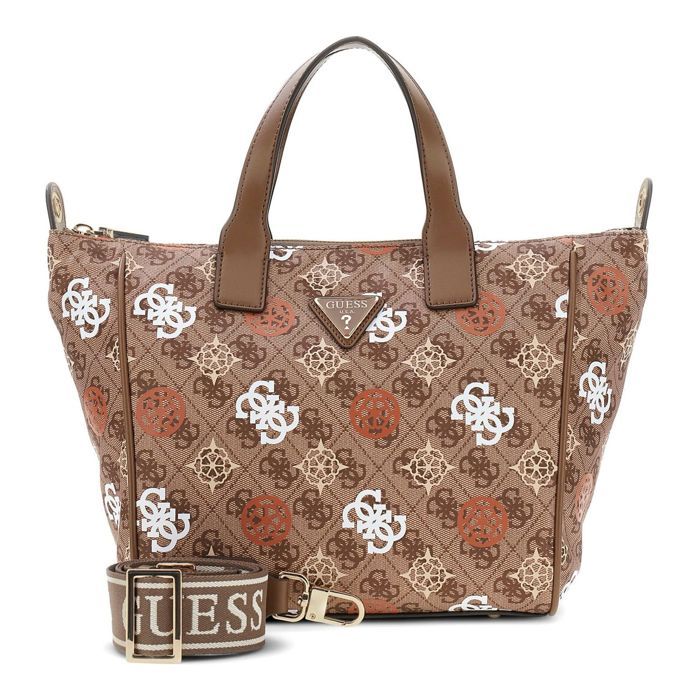 GUESS Sac à épaule bandoulière brun clair marron pour femme - Eliette Logo Tote Bag S Ginger Logo 349005