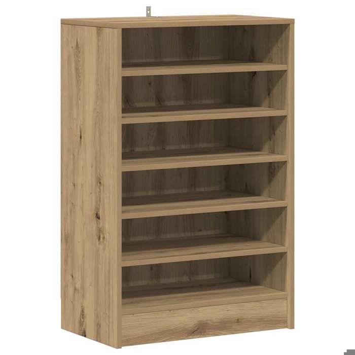 Bois Armoire à chaussures Meuble d Entrée Couloir Étagère de rangement chêne artisanal bois dingénierie peg97d