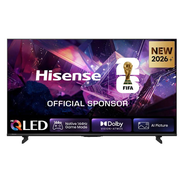 Téléviseur QLED 4K gris HISENSE 50 Ultra HD 3840 x 2160 144 Hz HDR10 Adaptive Dolby Vision IQ HLG