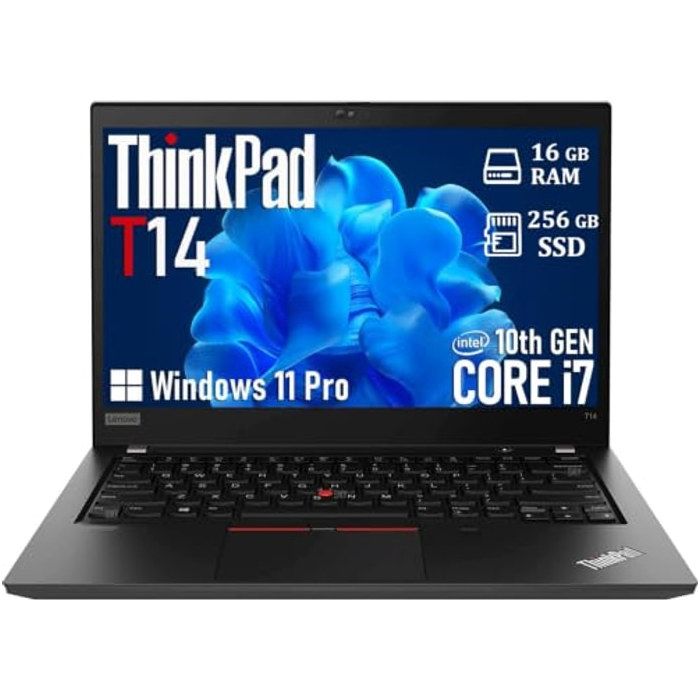 Thinkpad T14 Gen 1 Ordinateur Portable Professionnel 14 Pouces FHD (1920 x 1080) Intel Core i7-10510U 16 Go de RAM SSD de 256 Go