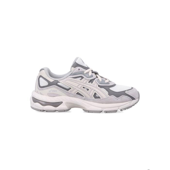 Baskets ASICS Gel-NYC GS Mesh Respirant Blanc Gris