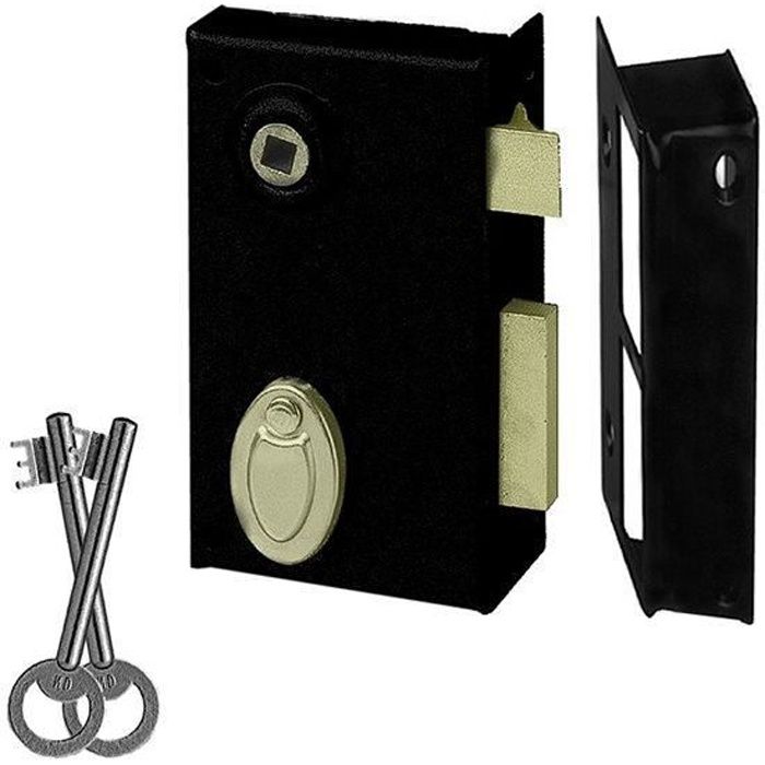 Serrure en applique - ABUS - SA V F PDT 70x110 D - Verticale - Coffre noir - 1 point de verrouillage