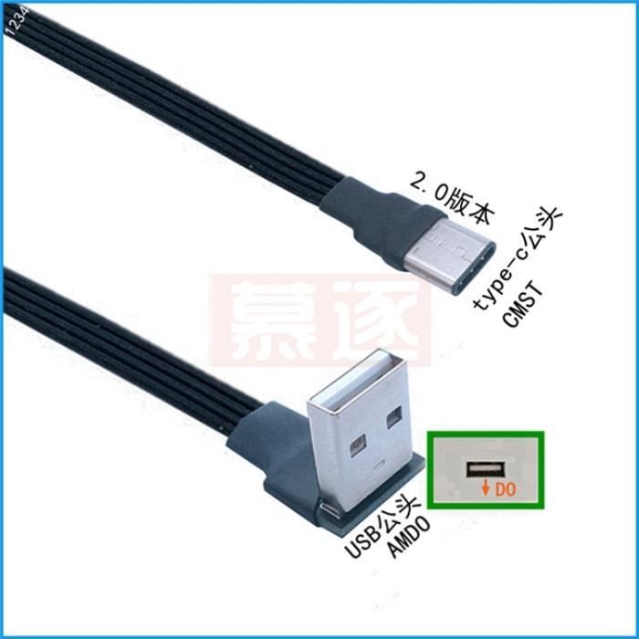 Câble USB-C OTG Coudé Blanc Pour Asus Z0130M/ZD301M - Connexion Pratique, Neuf Sous Emballage